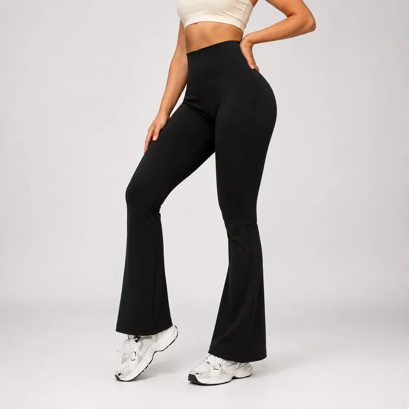 Calça Flare · Cós Alto - Poliamida Premium — foto 1